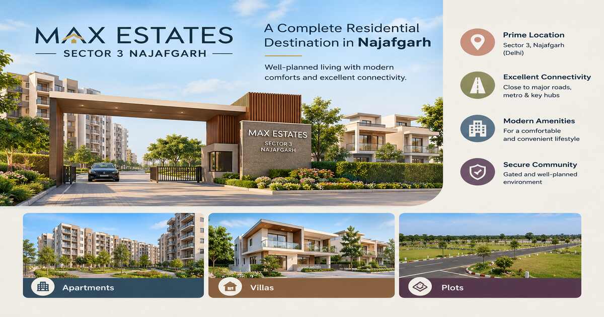 Max Estates Sector 3 Najafgarh: New Standard of Urban Living